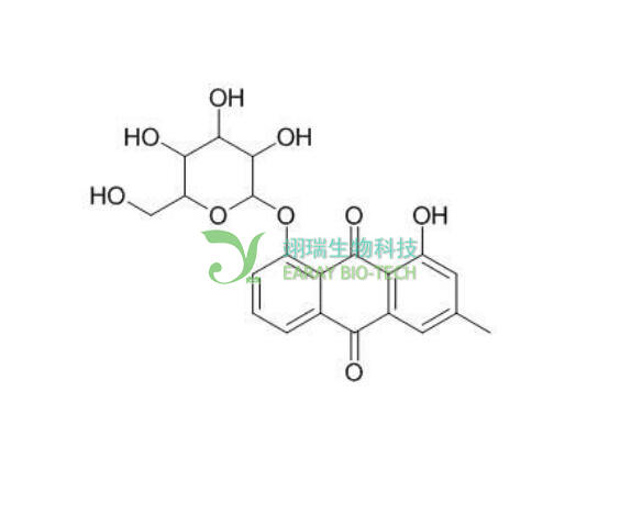 大黄酚-1-O-β-葡萄糖苷 98% CAS 4839-60-5 中药标准品 对照品
